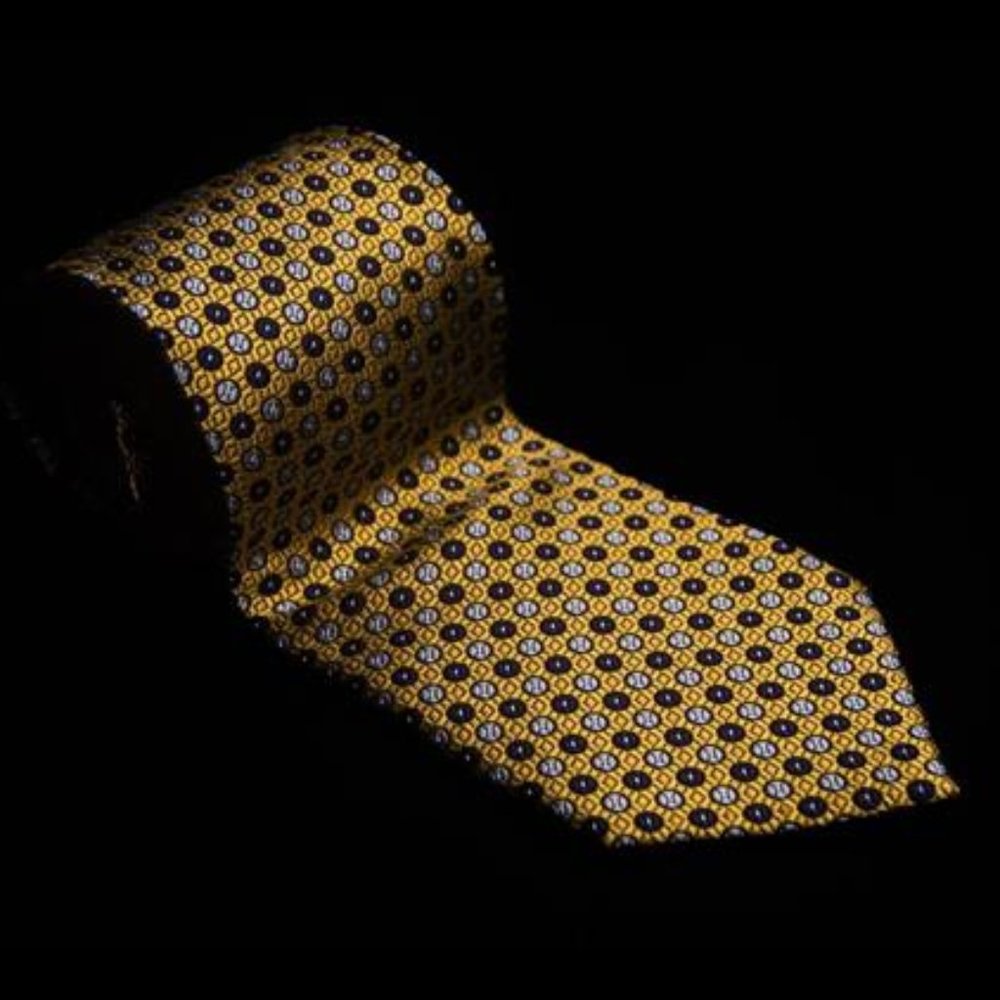 Bruno Piattelli - Men's Gold 100% Silk Neck Tie 3.8"W x 60"L